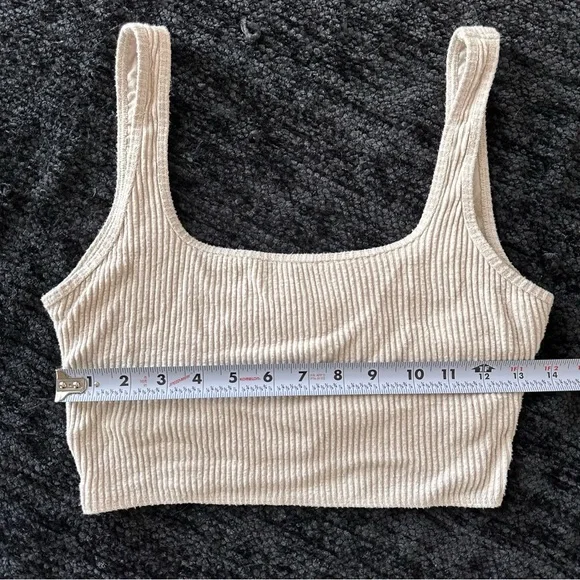 A&F Tap Bandeau Tank Top | Matching Shorts Available | Ribbed and Lined - Picture 6 of 8